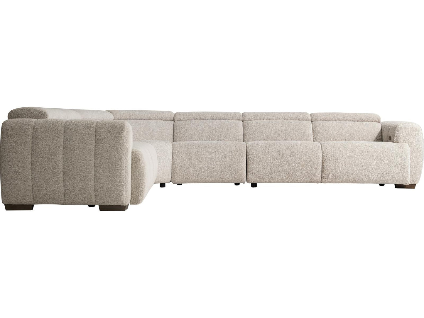 Aldo 5-Seat Power Motion Modular Fabric Sectional in Grey