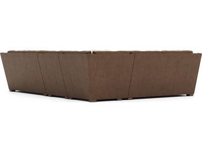 Ventura Leather Modular Sectional Sofa in Brown