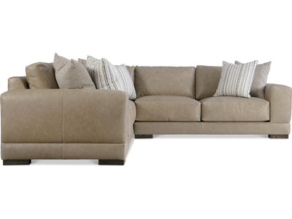 Lars Leather 3-Piece Sectional Sofa in Tan