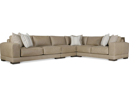 Lars 4-Piece Modular Leather Sectional in Tan