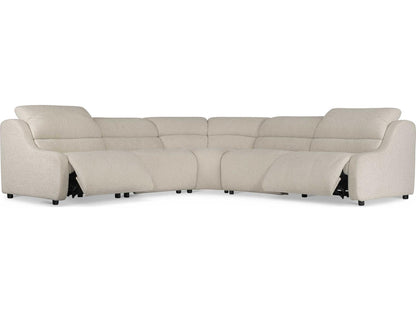 Gio 3-Piece Modular Power Motion Fabric Sectional in Cream