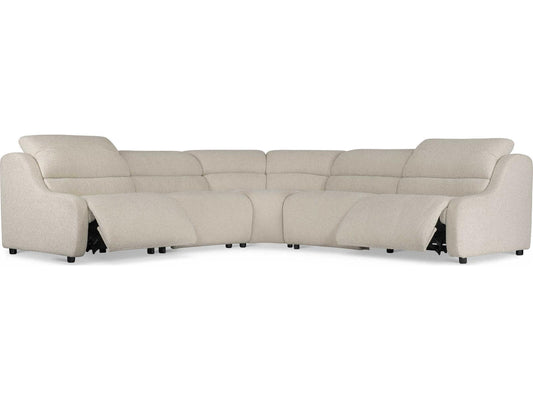 Gio 3-Piece Modular Power Motion Fabric Sectional in Cream
