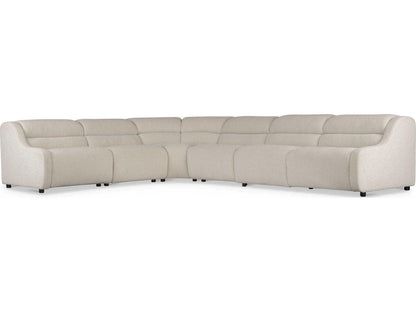 Gio 6-Piece Fabric Power Motion Sectional in Cream