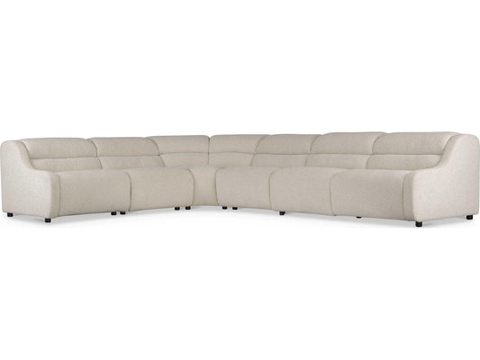 Gio 6-Piece Fabric Power Motion Sectional in Cream
