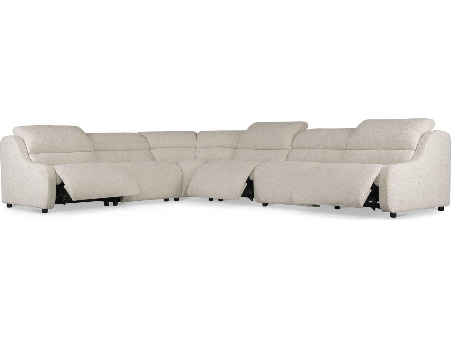 Gio 6-Piece Fabric Power Motion Sectional in Cream