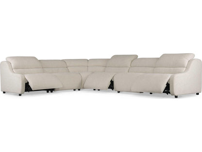 Gio 6-Piece Fabric Power Motion Sectional in Cream