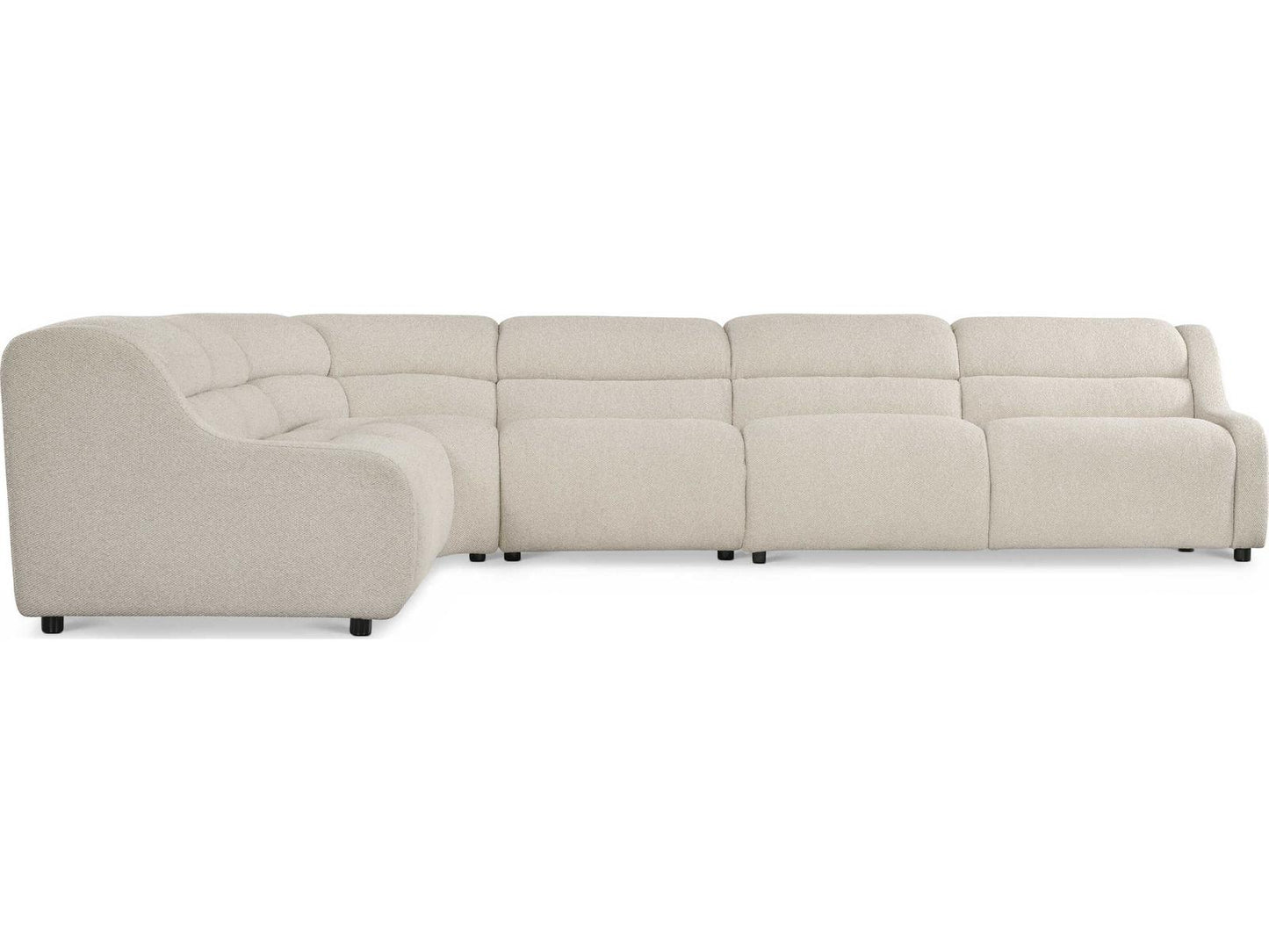 Gio 6-Piece Fabric Power Motion Sectional in Cream
