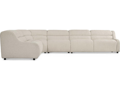 Gio 6-Piece Fabric Power Motion Sectional in Cream