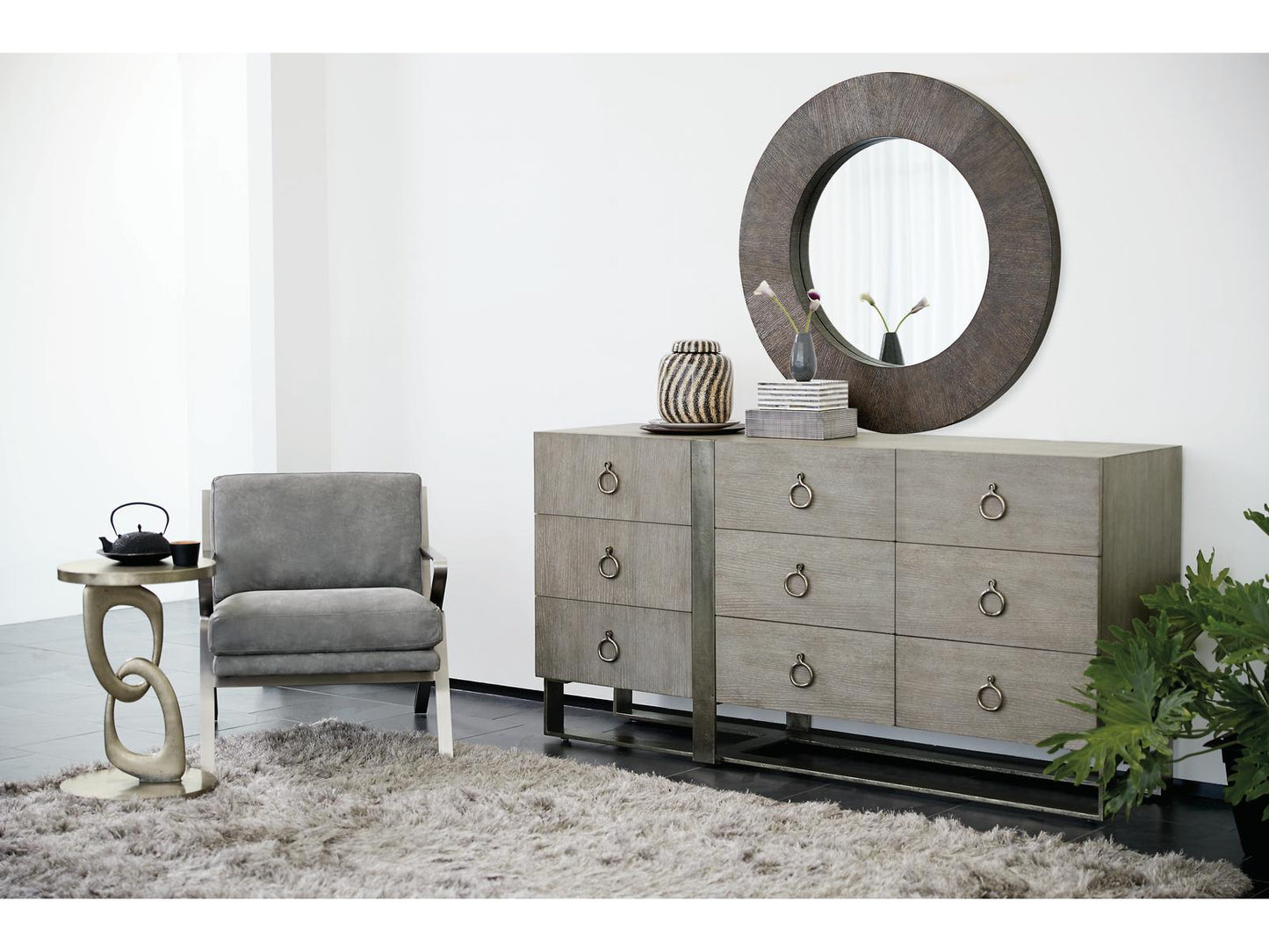Linea Beige Oak Wood Dresser