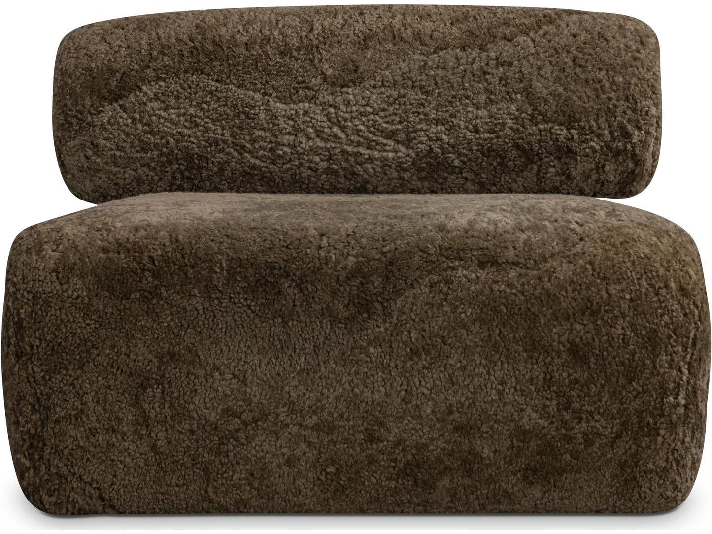 Paley Shearling Swivel Accent Chair in Brown
