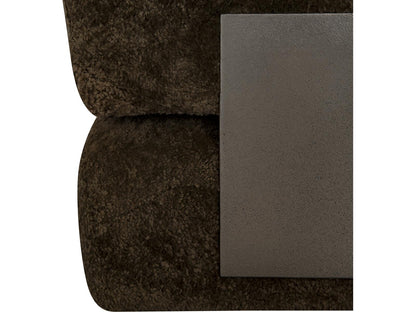 Paley Shearling Swivel Accent Chair in Brown