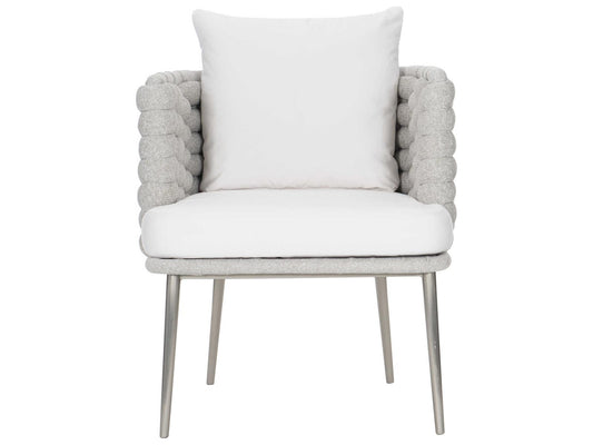 Exteriors Santa Cruz Outdoor Arm Chair Nordic Gray Silver Mist