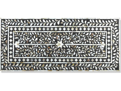Vivienne 3-Drawer Chest in Black with Mother of Pearl Inlay