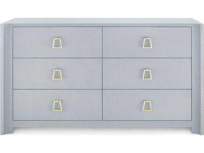 Audrey Extra Large 6-Drawer Dresser in Washed Winter Gray