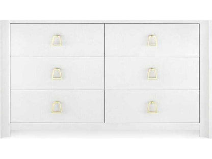 Audrey Extra Large 6-Drawer Dresser in Washed Winter Gray