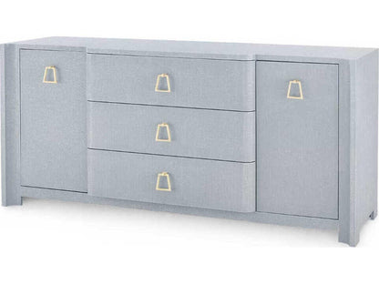 Villa and House Audrey 3-Drawer 2-Door Cabinet in Washed Winter Gray