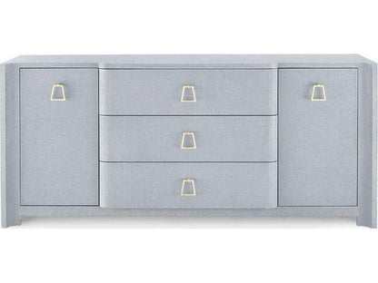 Villa and House Audrey 3-Drawer 2-Door Cabinet in Washed Winter Gray