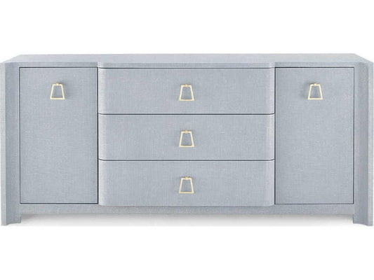 Villa and House Audrey 3-Drawer 2-Door Cabinet in Washed Winter Gray