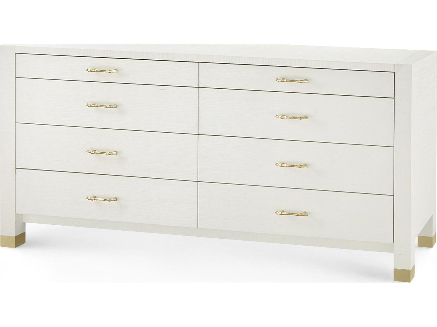 Camden Extra Large 8-Drawer Dresser in Sand White