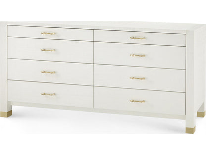 Camden Extra Large 8-Drawer Dresser in Sand White