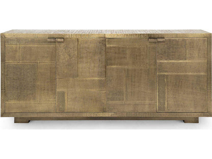 Mark 4-Door Cabinet in Antique Brass