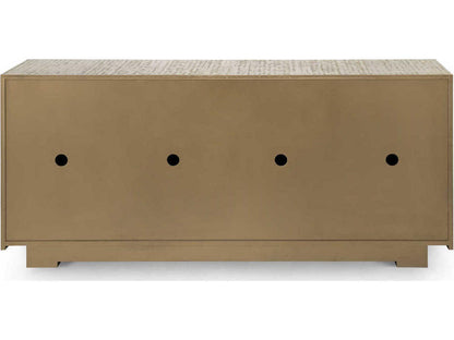 Mark 4-Door Cabinet in Antique Brass