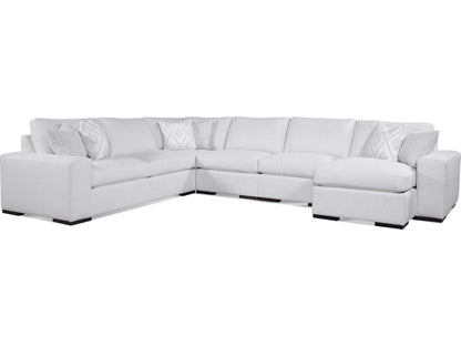 Memphis 5-Piece Chaise Fabric Sectional Sofa