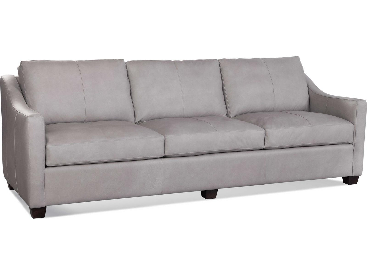 Oliver Leather Estate Sofa with Track Arms in Custom Leather