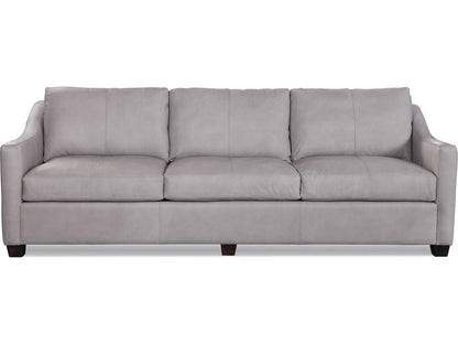 Oliver Leather Estate Sofa with Track Arms in Custom Leather