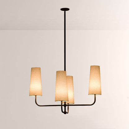 Bolanova Multi-Arm Linen Shade Chandelier
