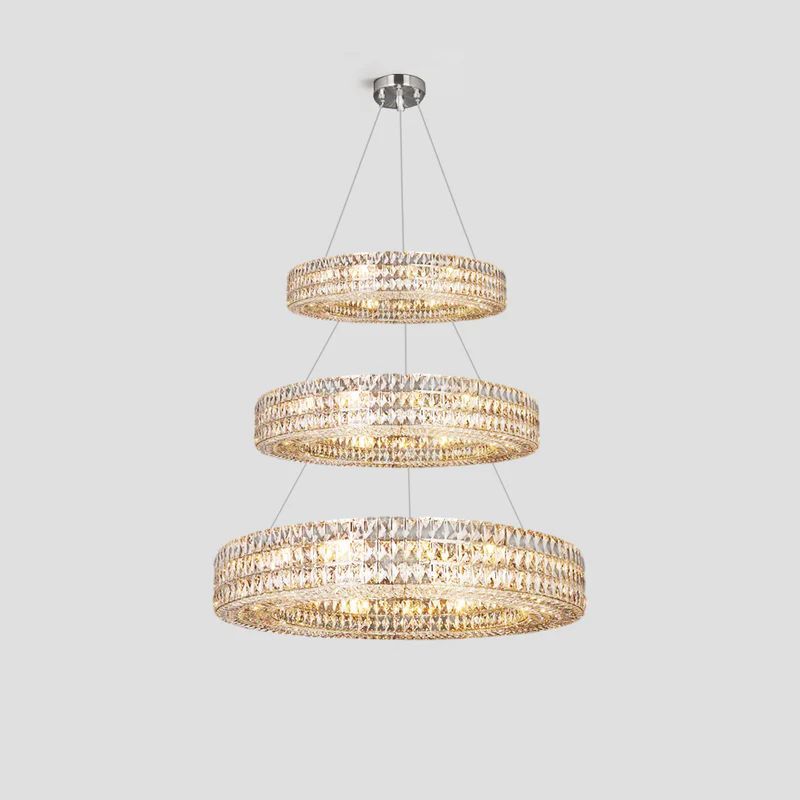Brilliant Round Crystal Multi-Ring Chandelier