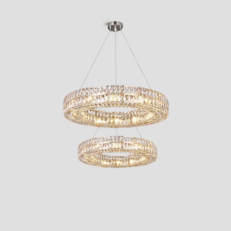 Brilliant Round Crystal Multi-Ring Chandelier