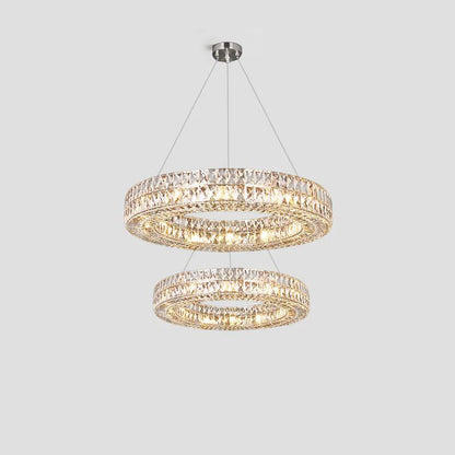 Brilliant Round Crystal Multi-Ring Chandelier