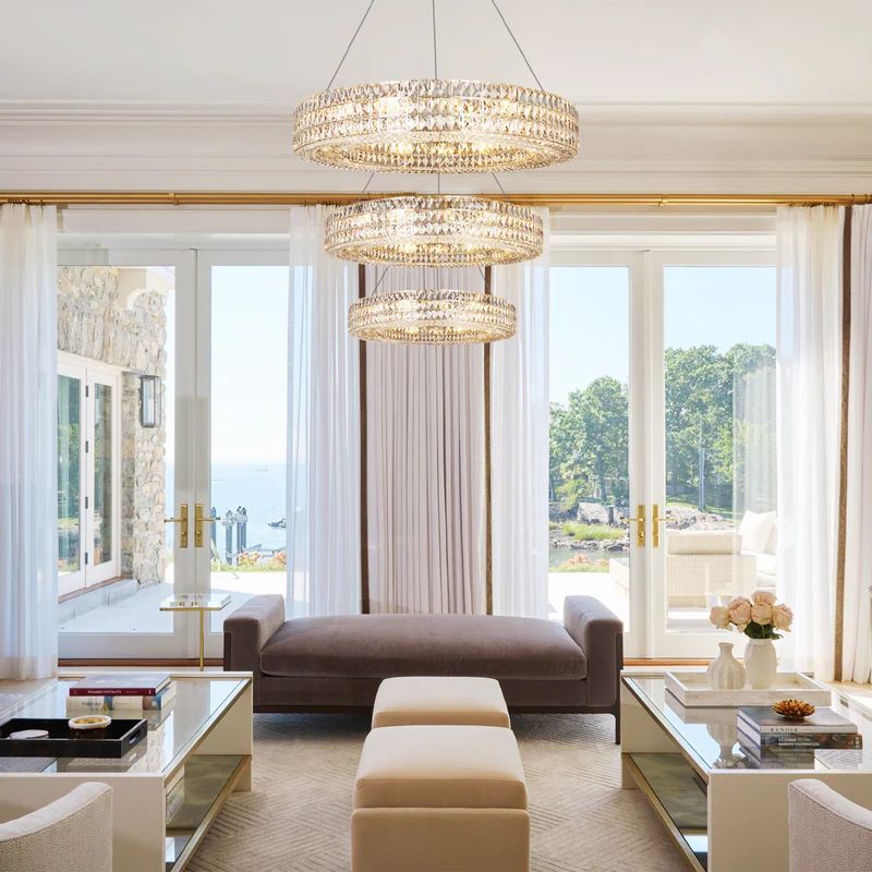 Brilliant Round Crystal Multi-Ring Chandelier
