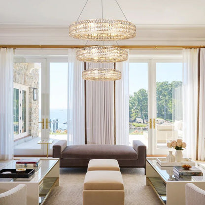Brilliant Round Crystal Multi-Ring Chandelier