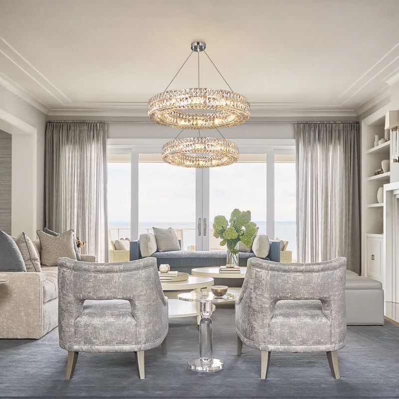 Brilliant Round Crystal Multi-Ring Chandelier