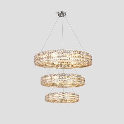 Brilliant Round Crystal Multi-Ring Chandelier