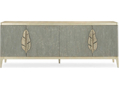 Classic Waterside Buffet with Wine Storage in Tranquil and Coastal Silver Leaf
