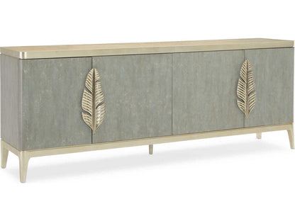 Classic Waterside Buffet with Wine Storage in Tranquil and Coastal Silver Leaf