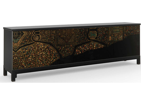 Classic Mosaic 100 Satin Ebony Deep Bronze Media Console,"<div class="flex flex-col max-w-1/4">
<span class="w-full text-base font-semibold mb-2">Features</span><ul class="list-disc pl-5">
<li class="text-sm my-1"><div class="w-full html-content-container