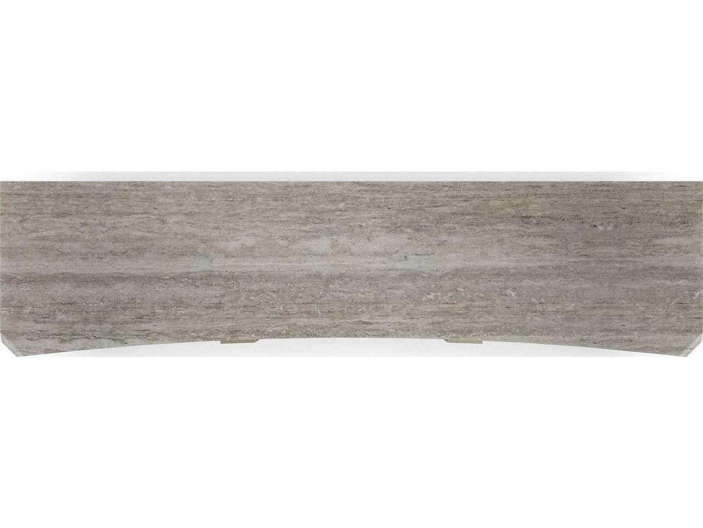 Crushing It Handcrafted Buffet with Silver Travertine Top in Charred Bark