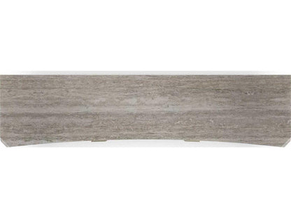 Crushing It Handcrafted Buffet with Silver Travertine Top in Charred Bark