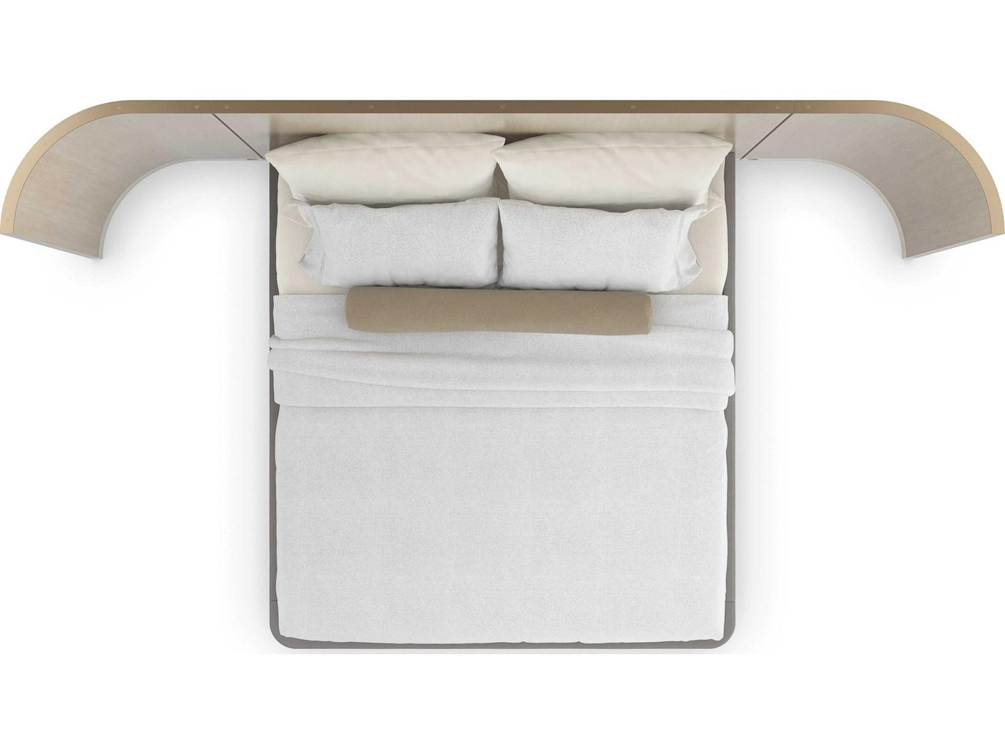 Dream Chaser King Bed with Wings Dry Martini and Brushed Gold