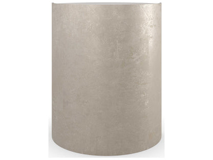 Classic Nautilus Round End Table in Taupe Silverleaf and Gold