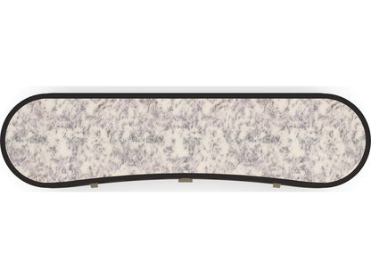 Classic Glace Kidney Bean Sideboard in Almost Black and Polished Silver
