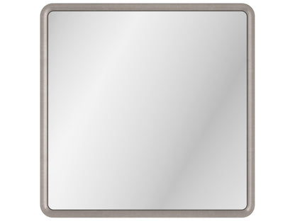 Zenith Square Coffee Table in Mirror Gold and Charcoal Leaf