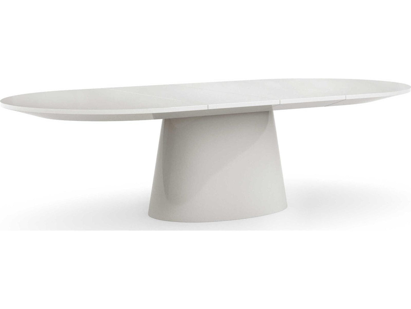 Paragon Oval Dining Table in Blanc Gloss Wood
