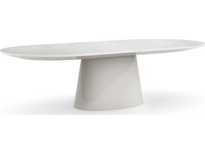 Paragon Oval Dining Table in Blanc Gloss Wood