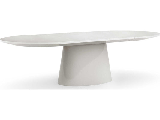 Paragon Oval Dining Table in Blanc Gloss Wood