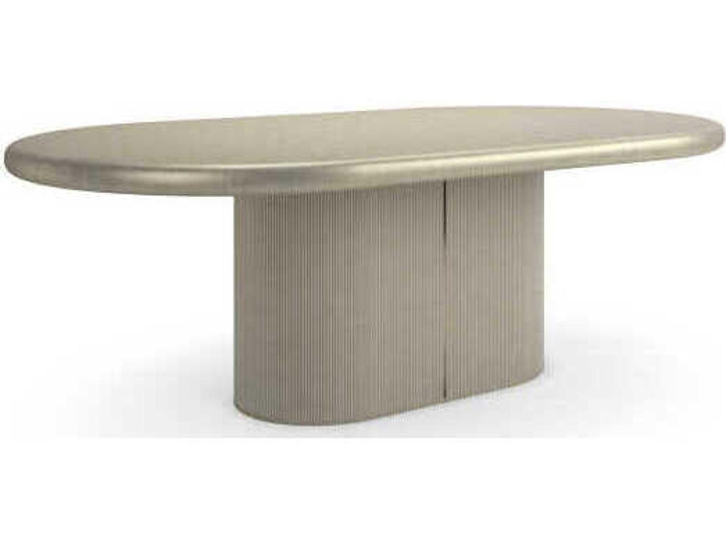 Love 92-Inch Oval Dining Table in Oracle and Whisper of Gold